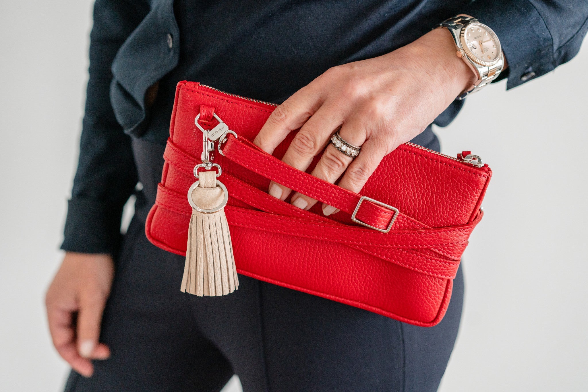 QUasten aus Leder Schlüsselanhänger aus Leder