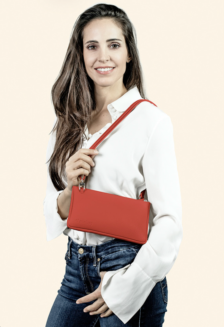 kleine Tasche mit TRagevrianten, Swissmade, Geldtasche zum Umhängen, Umhängetasche