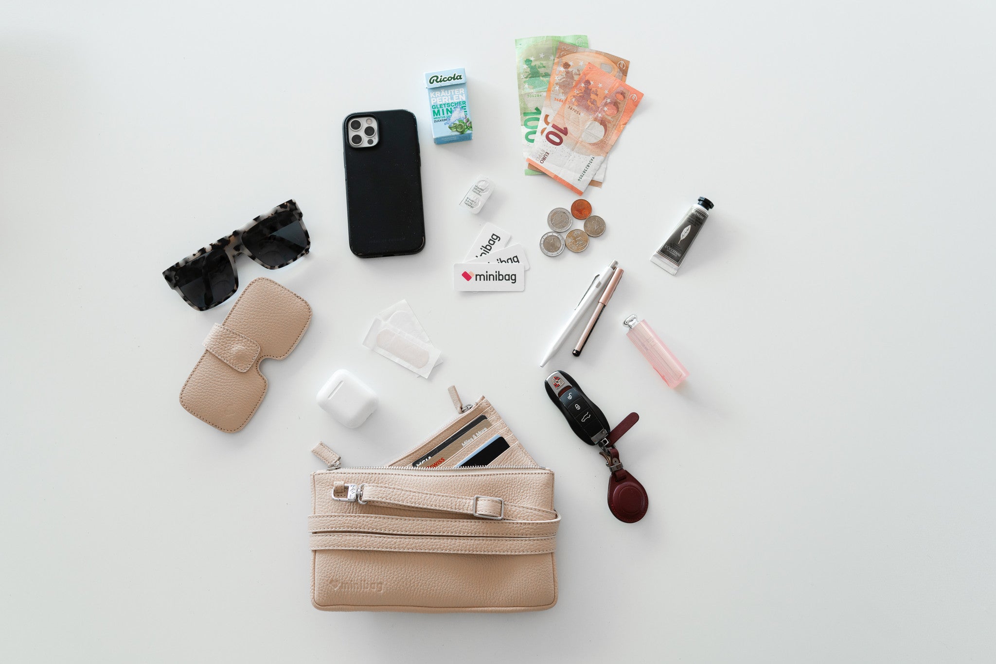 Taschenorganisator, Geldtasche zum Umhängen. Umhängetasche, kleine Geldtasche zum Umhänge,
