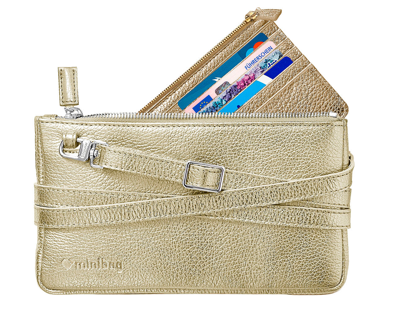 minibag metallic Gold & Wallet