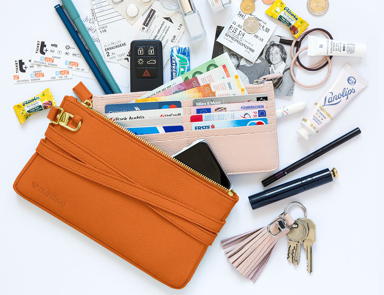 minibag orange GOLD & Wallet